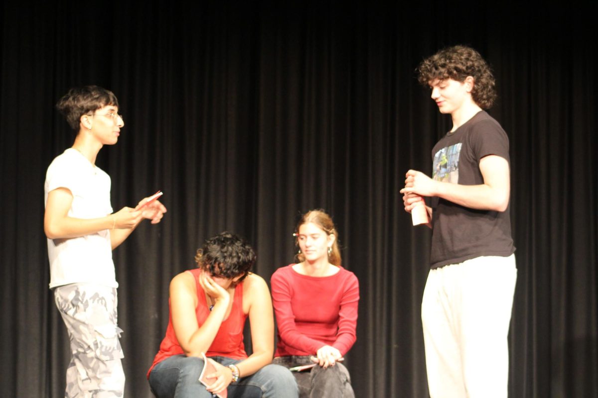 Giovanni Quinones, Reed Freiler, Ace VonRichtofen, and Riley McIntyre at an early rehearsal for this week's show.