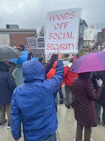 Protest sign at the April 5th 50501 Rally in Torrington.