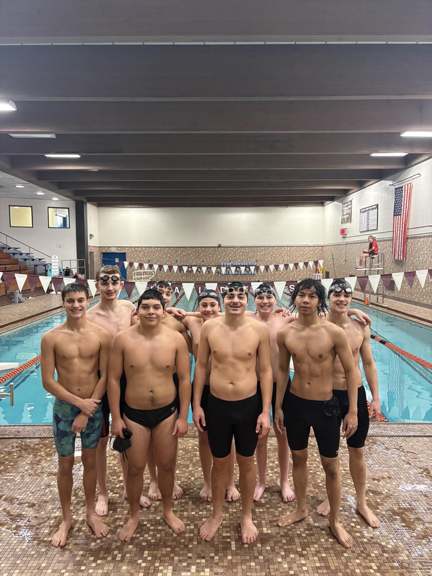 A small - but mighty - boys' swim team is making waves with their first big win. 